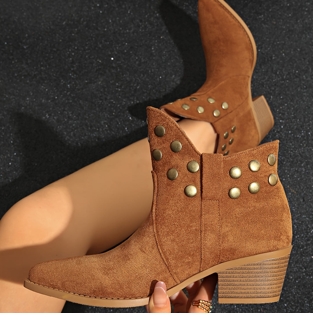 Ana - Chunky Heel Cowboy Boots