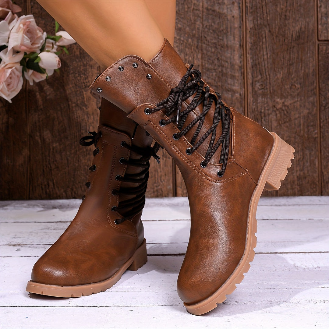 Michelle - Retro Western Full Lace Boots