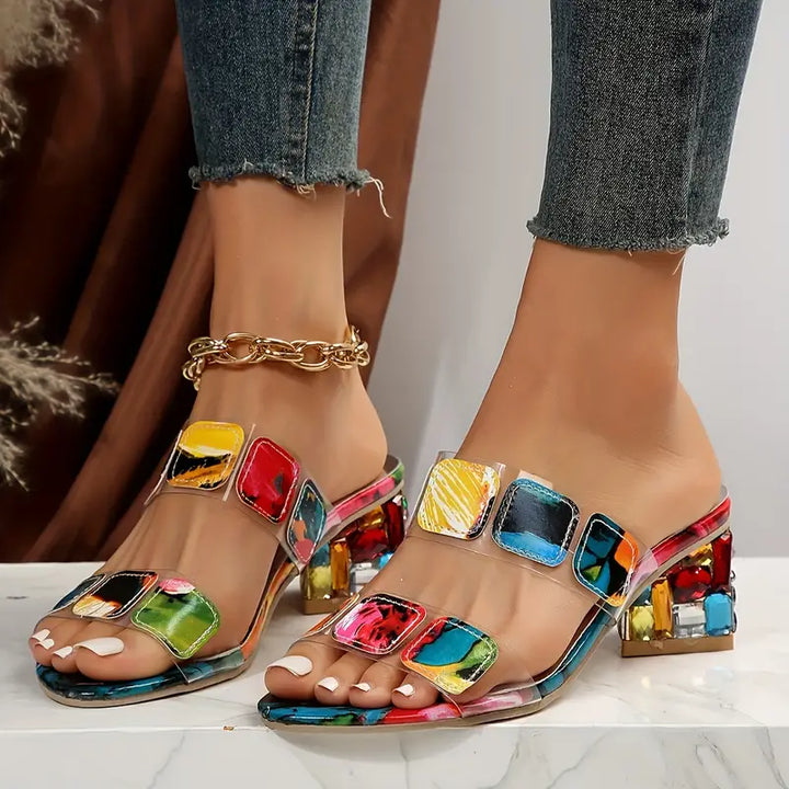 Chiara | Colorful Sandals with Double Strap