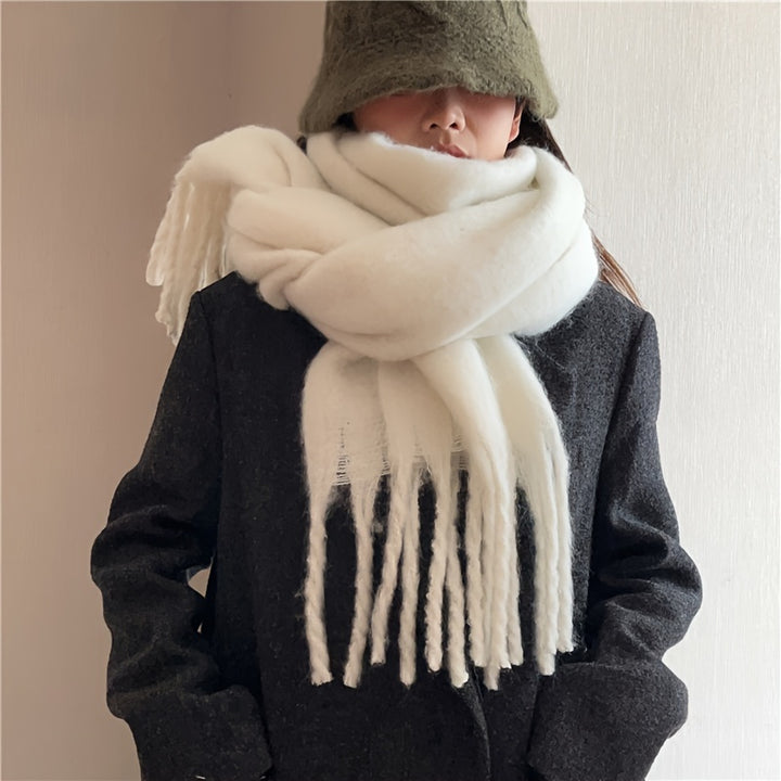 Emeline | Thick Winter Scarf with Fringe