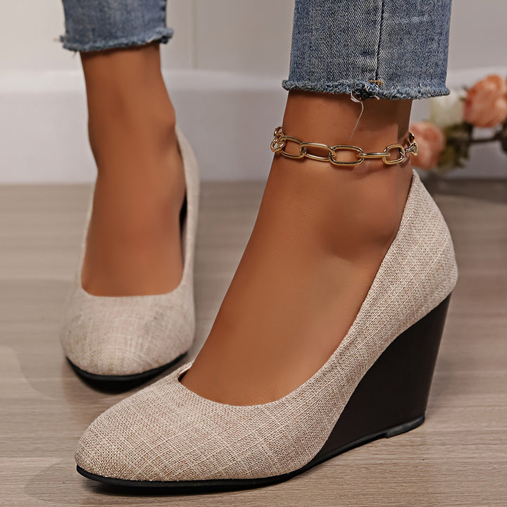 Francoise - Comfortable Patterned Wedge Shoe