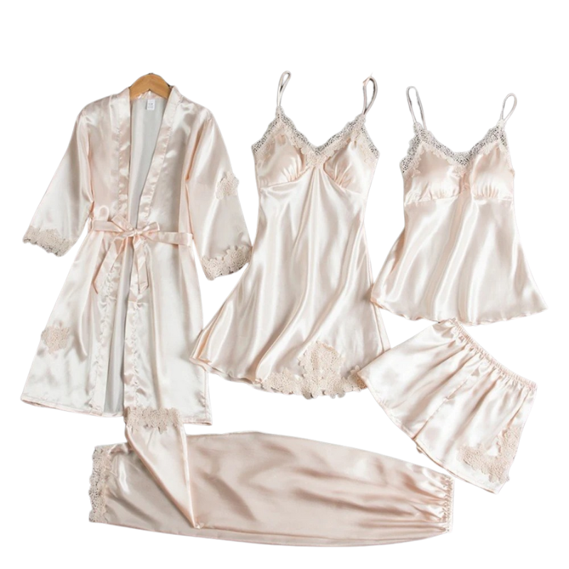 Elke - 5-in-1 Satin Nightwear Set