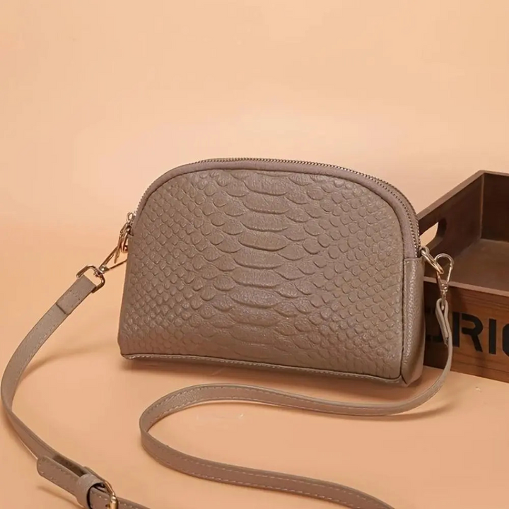 Croc-Pattern Mini Crossbody Bag