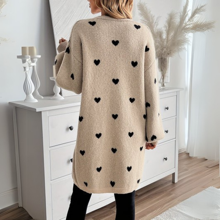 Julia | Cardigan with Heart Pattern