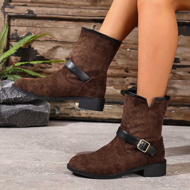 Fabienne - Adjustable Buckle Strap Ankle Boots