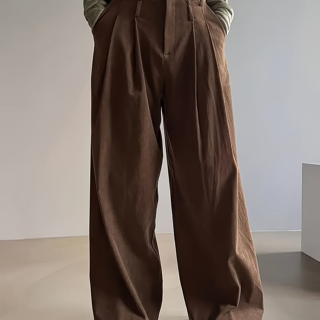 Sementha | Corduroy Pants with Button close