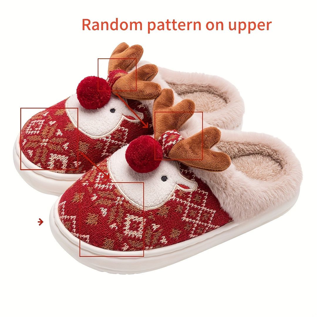 Ginny | Unisex Festive Reindeer Slippers