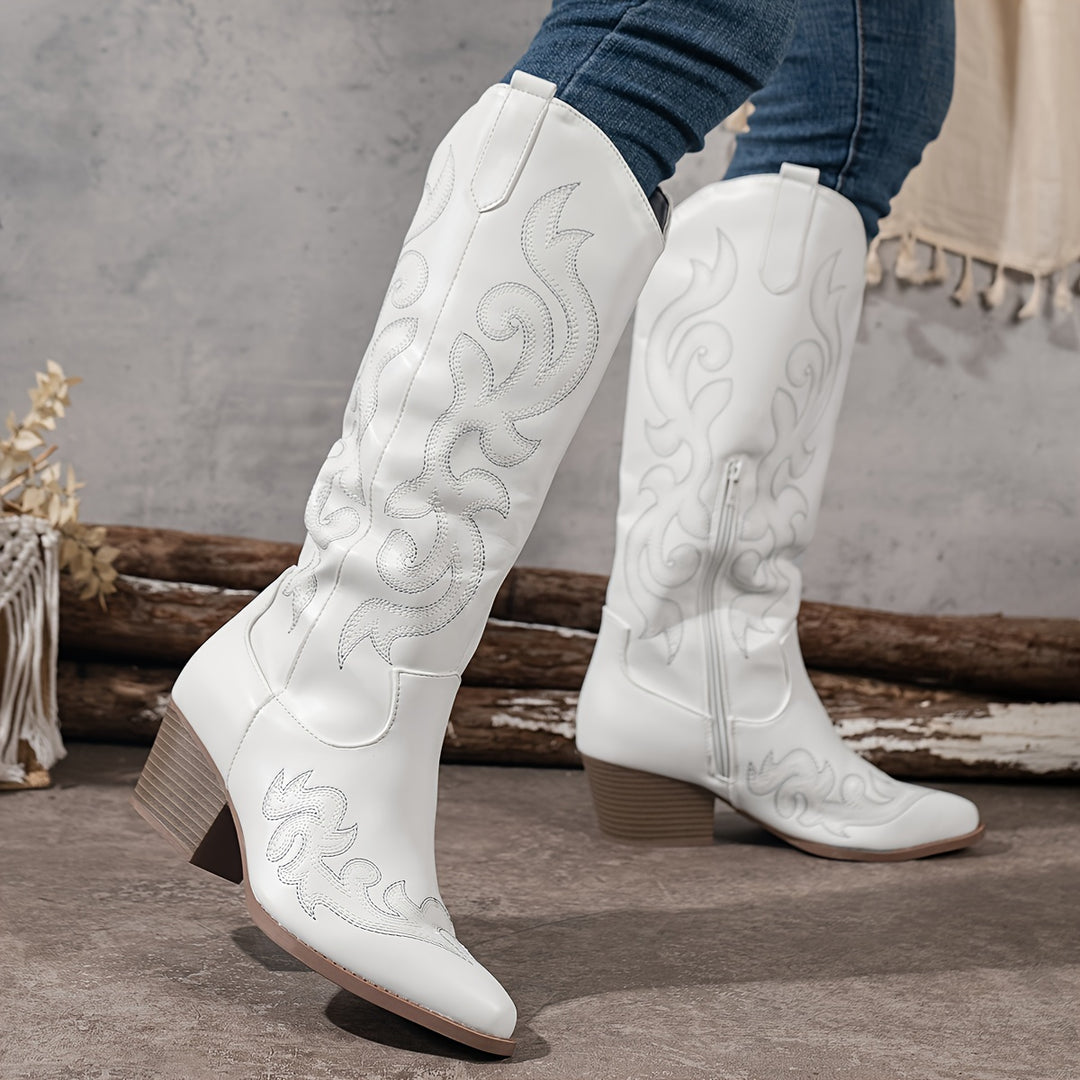 Sharina - Slip-on Retro Cowboy Boots