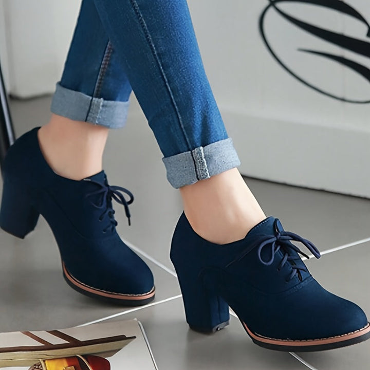 Lydia - Comfortable Lace-up Pumps