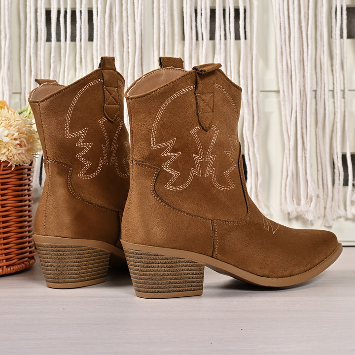 Bianca - Western Short Boots with Horshoe Embellishment