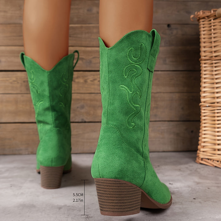 Gorgiana - Mid-Calf Chunky Boots