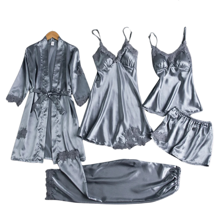 Elke - 5-in-1 Satin Nightwear Set