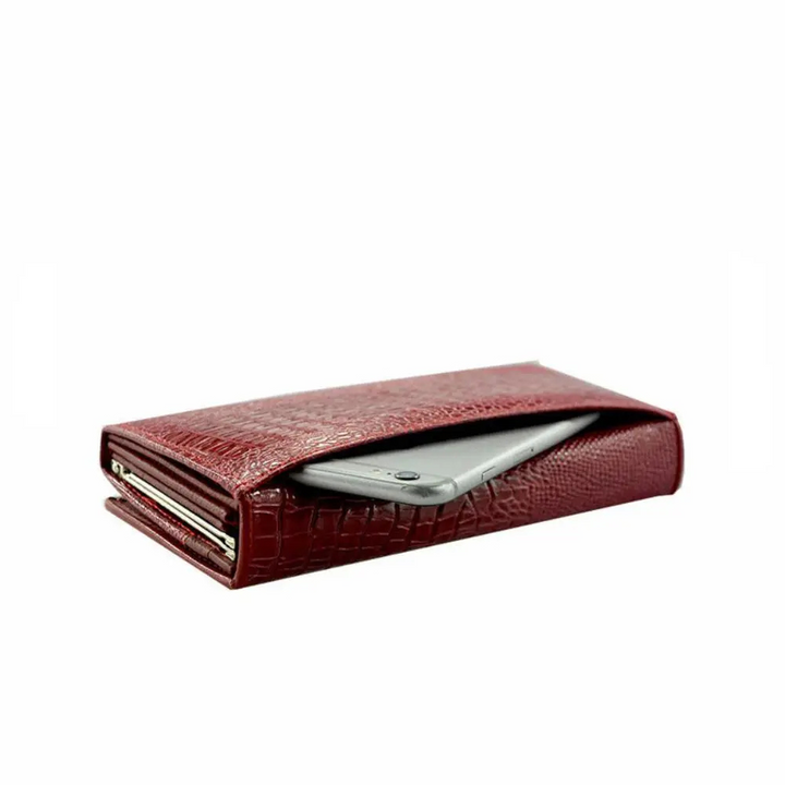 Elegant Crocodile-Embossed RFID Wallet