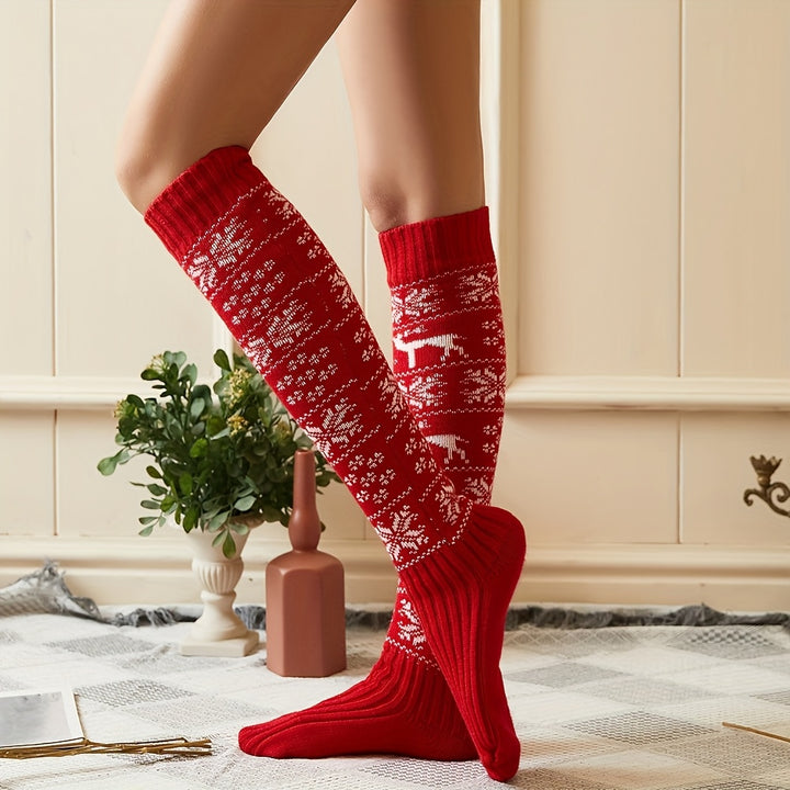 Kristyl | Reindeer Snowflake Socks