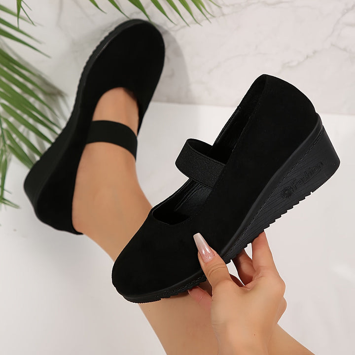 Arlette - Wedge Shoes with Solid Heel