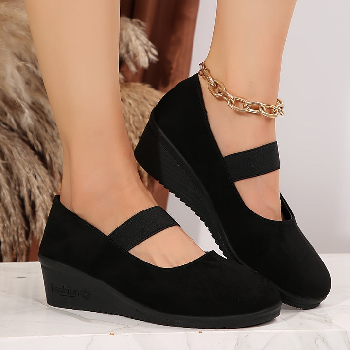Arlette - Wedge Shoes with Solid Heel