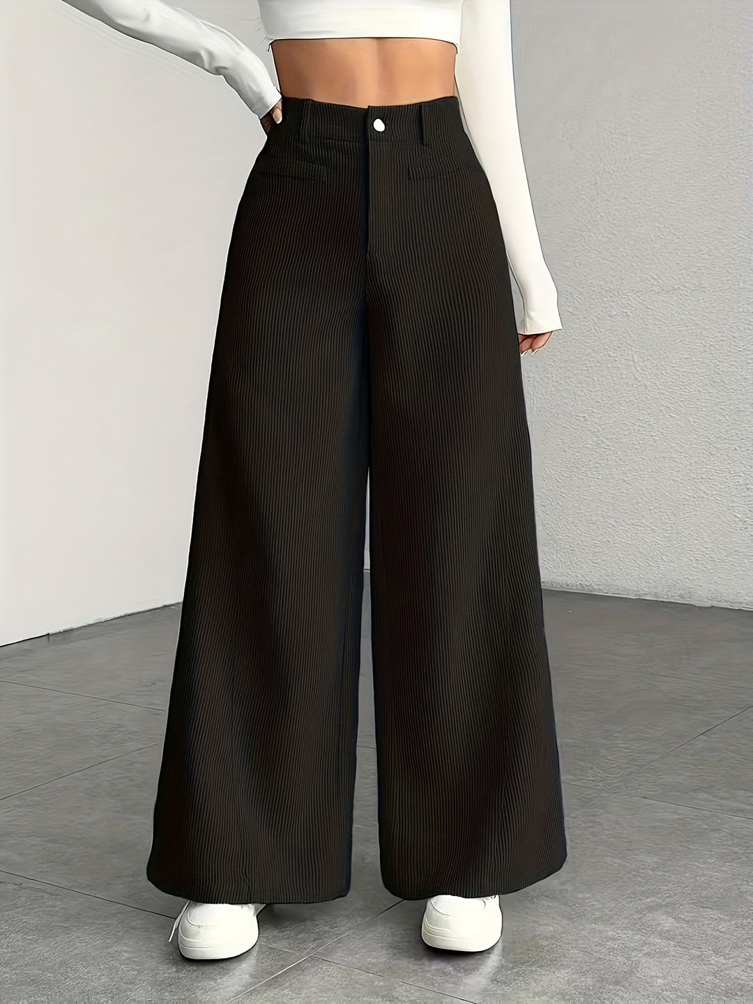 Deborah | High Waisted Wide Leg Pants