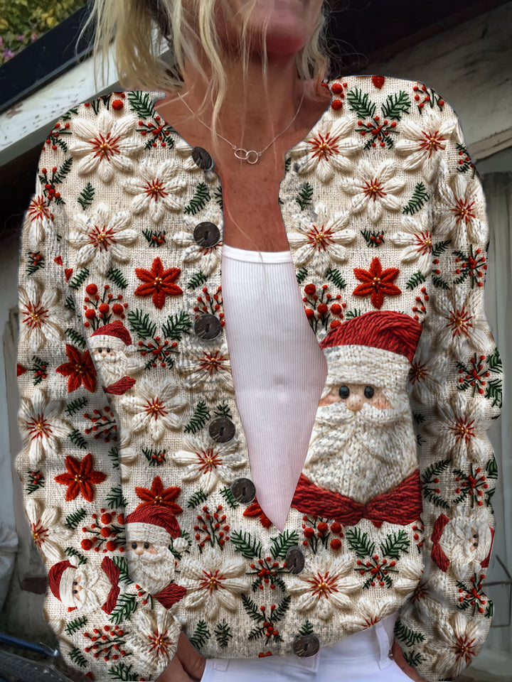 Leontine | Vintag Cute Santa Cardigan