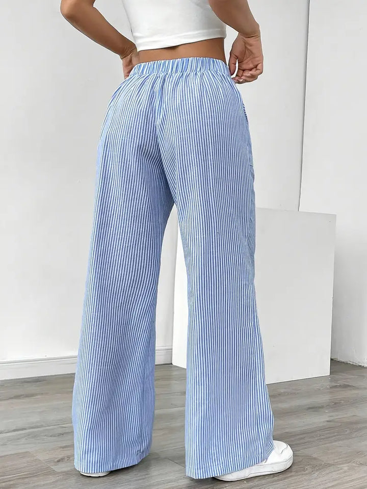 Alina | Elegant Striped Pant With Pockets