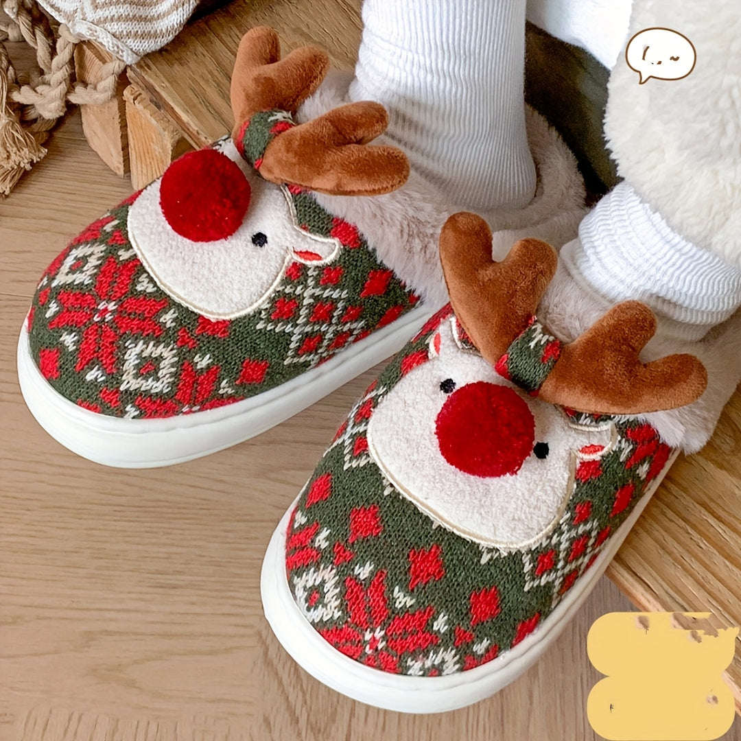 Ginny | Unisex Festive Reindeer Slippers