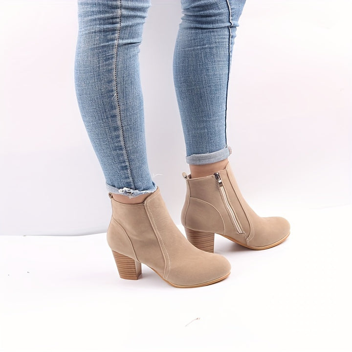 Jodie - Round Toe Thick Heel Platform Boots