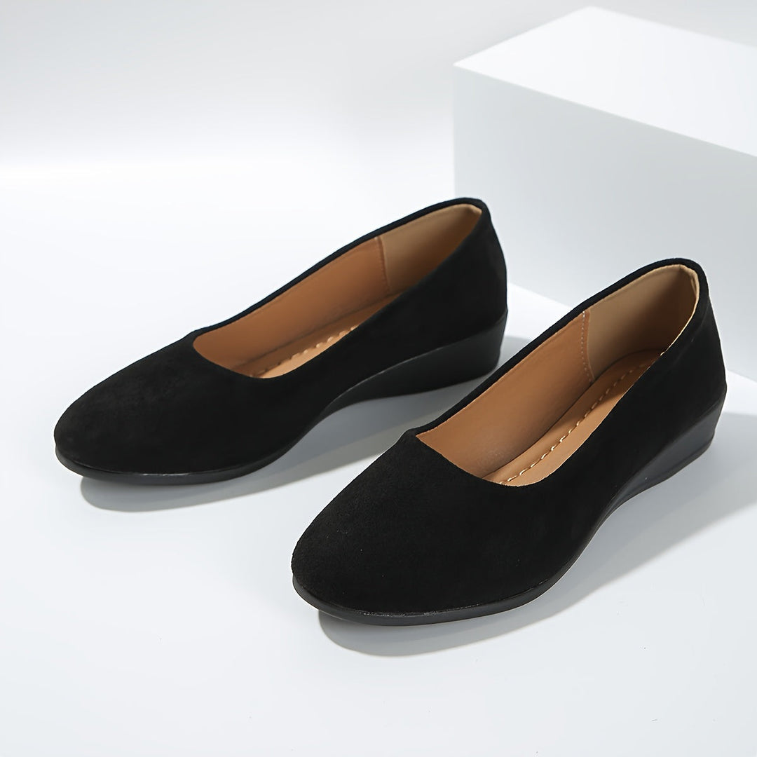 Elaine - Comfortable Wedge Heel Ballerinas