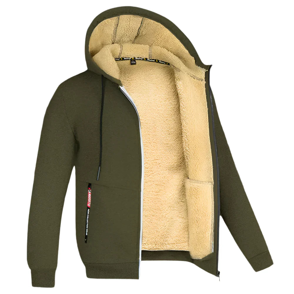 Ethan - Men's Hooded Jacket with Fleece Lining