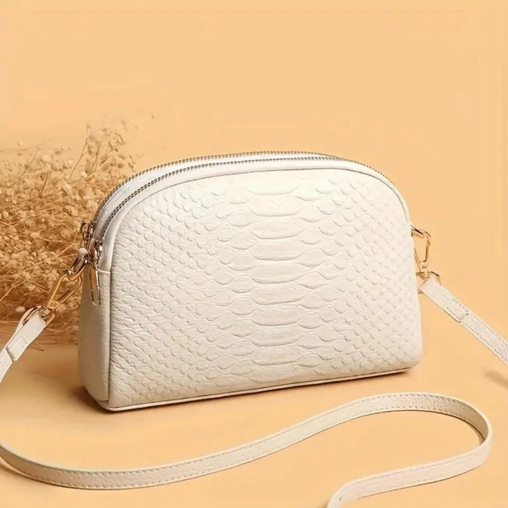 Croc-Pattern Mini Crossbody Bag