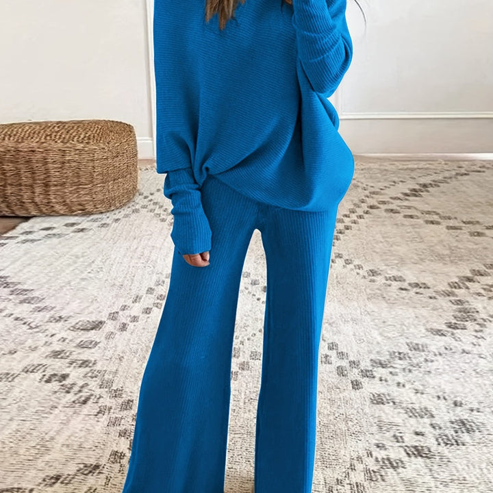 Chloe | Off-Shoulder Sweater Top with Pants Set