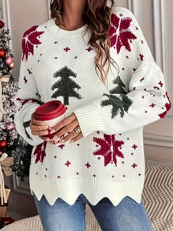 Audrey | Red Green Festive Sweater