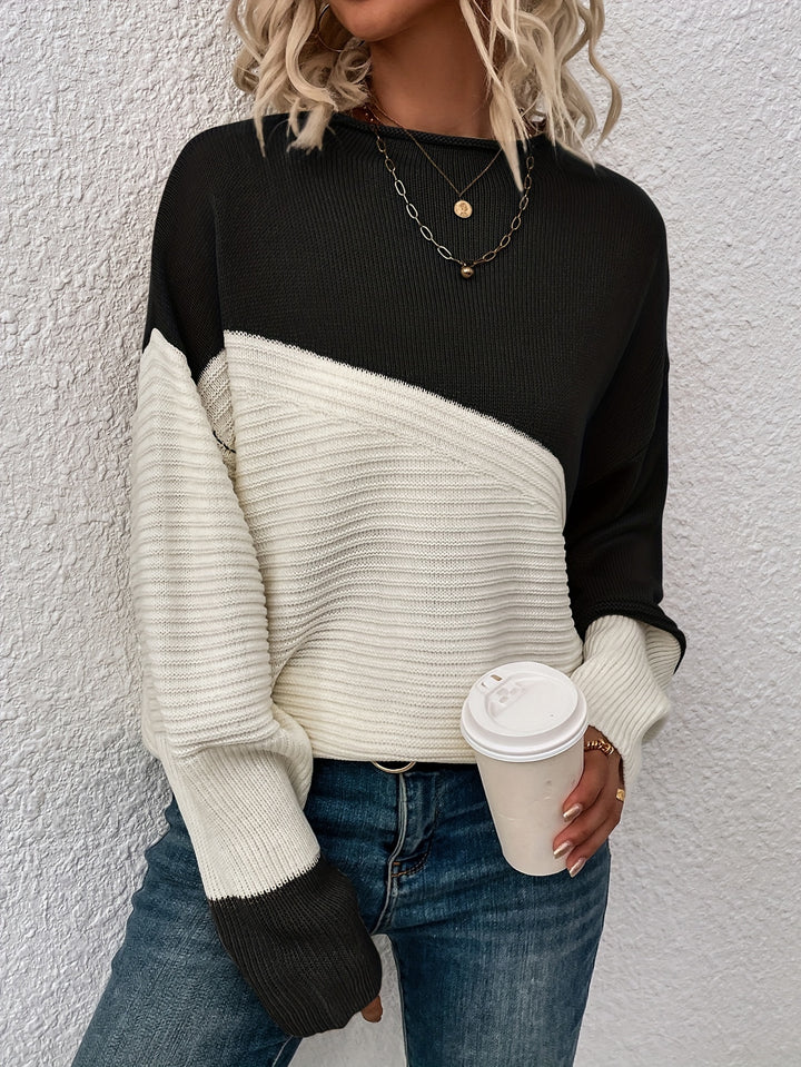 Sharice | Two Colord Drop Shoulder Sweater