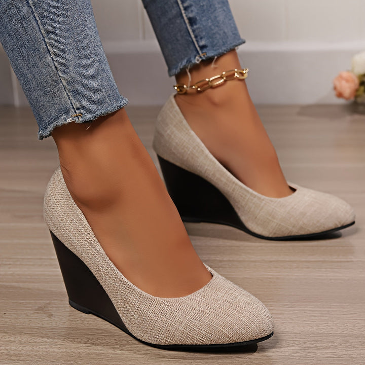 Francoise - Comfortable Patterned Wedge Shoe