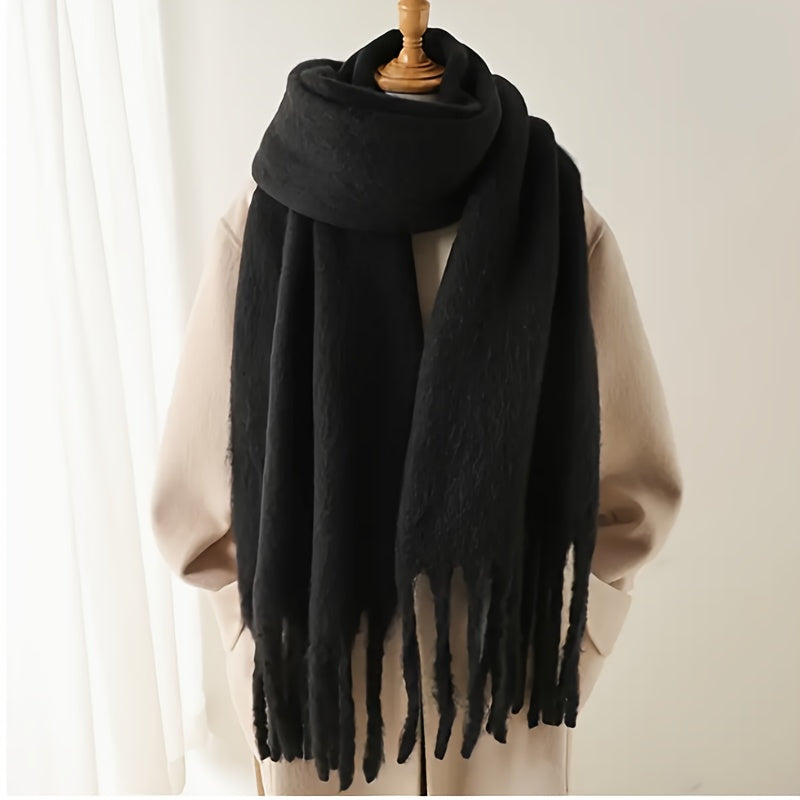 Emeline | Thick Winter Scarf with Fringe