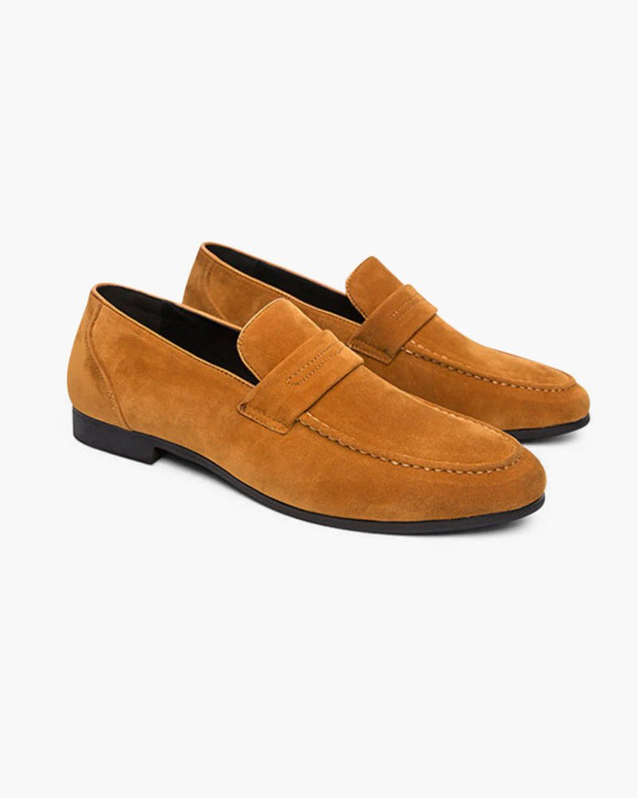 Old Money Suede Penny Loafers