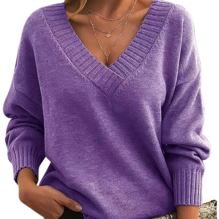 Christl - Elegant V-Neck Cashmere Sweater