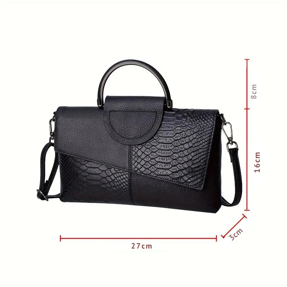 Crocodile-Embossed Luxury Bag