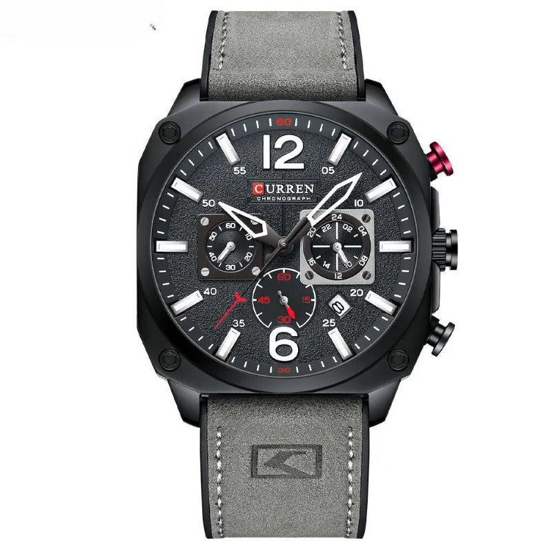 Business Leather Quartz Waterproof Watch