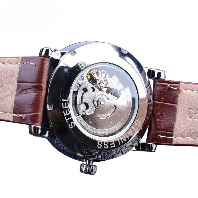 Fashion Luxury Leather Fully Automatic Mechanical Watch