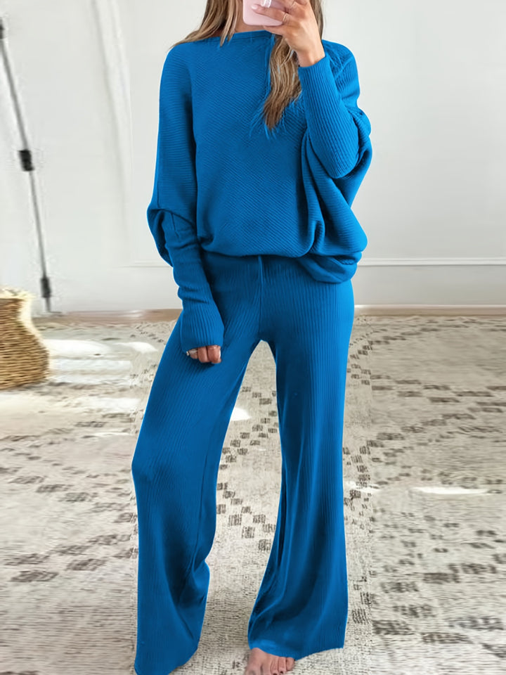 Chloe | Off-Shoulder Sweater Top with Pants Set