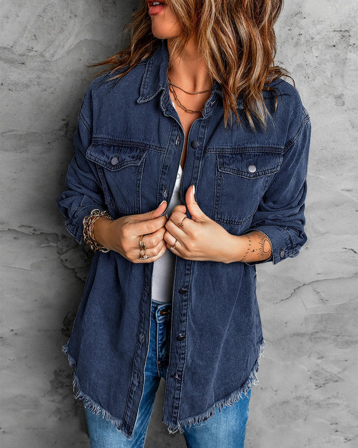 Marianne – Ripped Jean Jacket