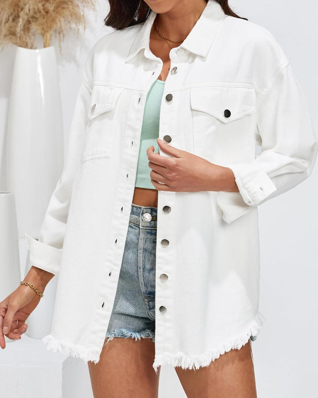 Marianne – Ripped Jean Jacket