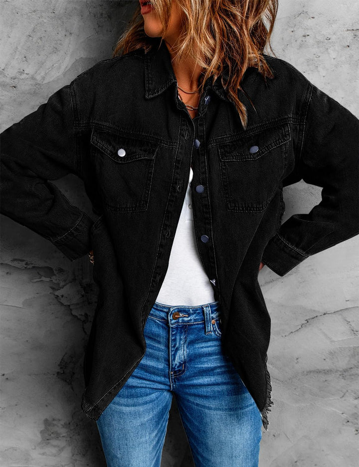 Marianne – Ripped Jean Jacket