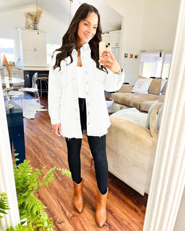 Marianne – Ripped Jean Jacket