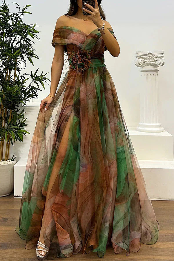 Daniela - Stunning Off Shoulder Maxi Dress