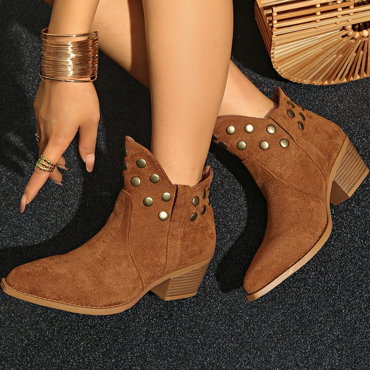 Ana - Chunky Heel Cowboy Boots