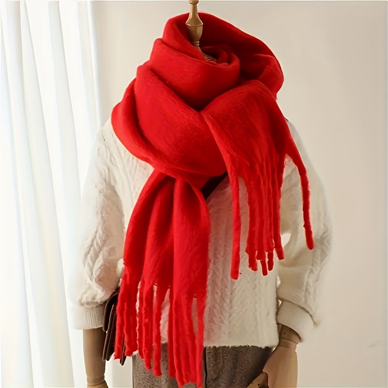 Emeline | Thick Winter Scarf with Fringe