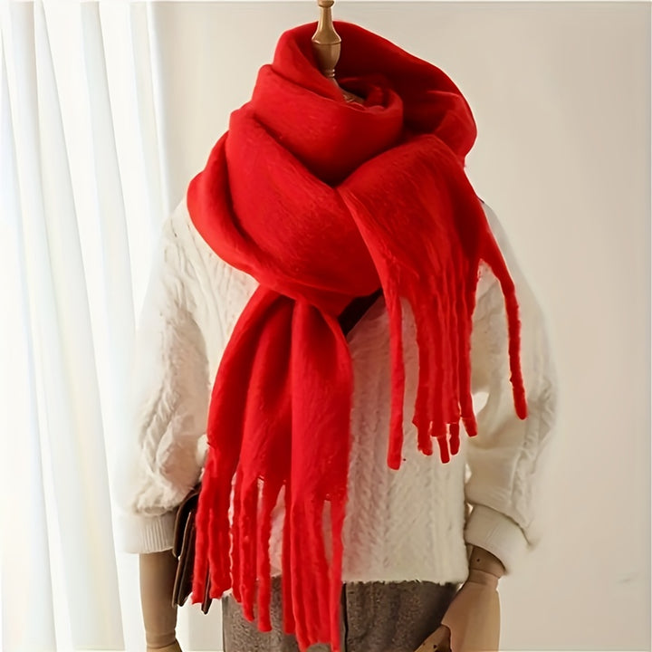 Emeline | Thick Winter Scarf with Fringe