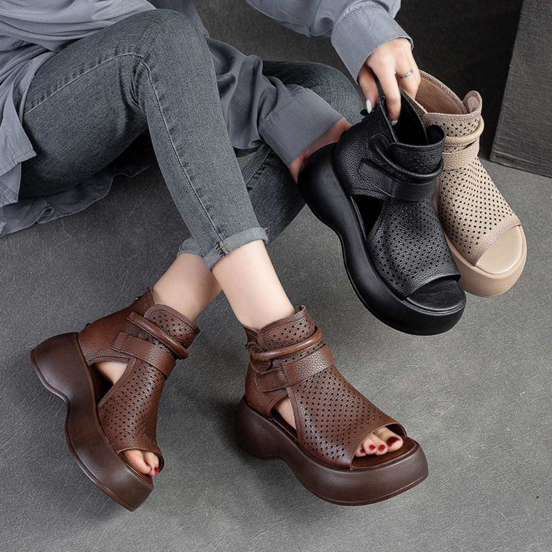 Federica | Timeless leather orthopedic sandals