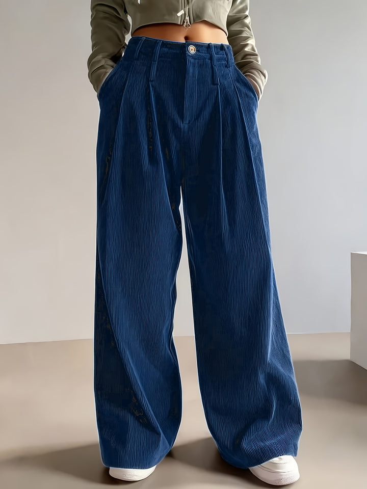 Sementha | Corduroy Pants with Button close