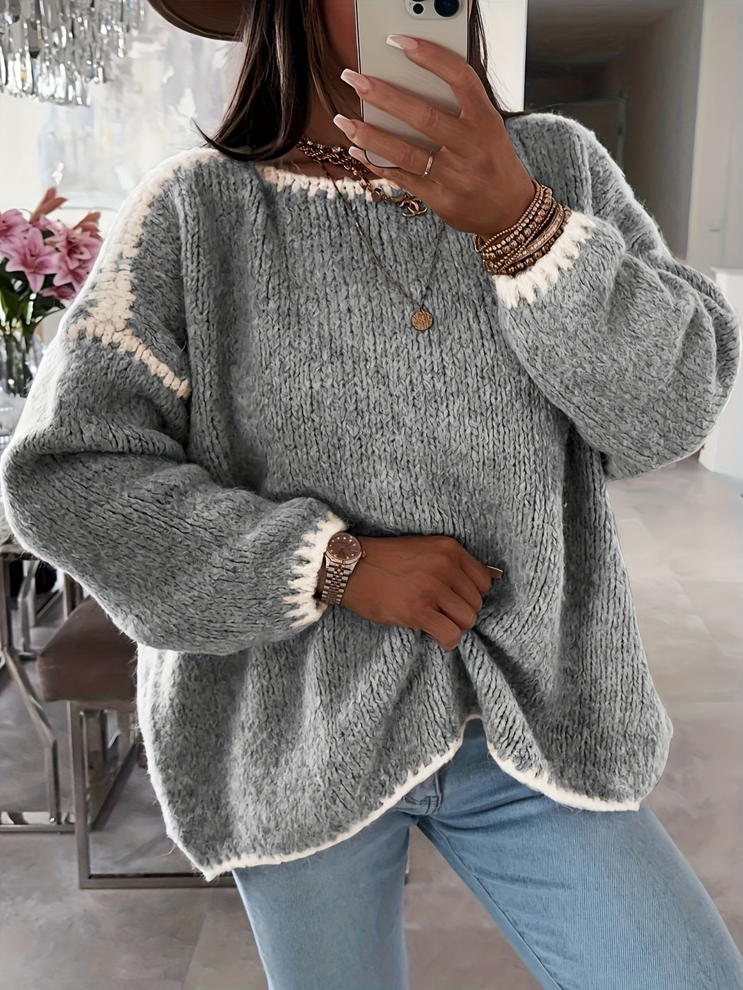 Sandra | Off-the-Shoulder Knit Sweater